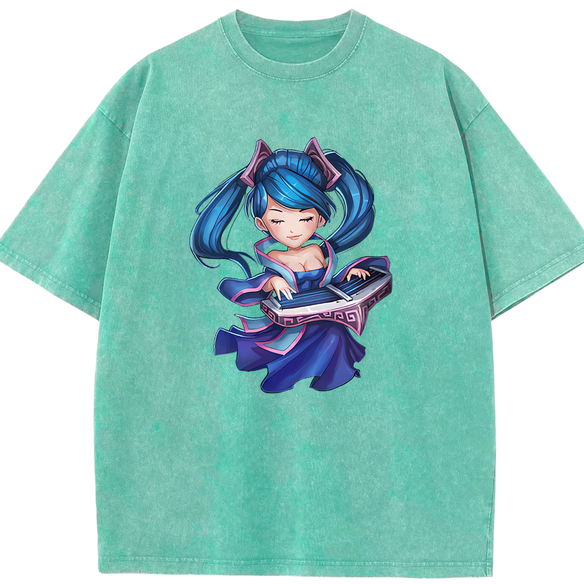 （画像用） リーグ・オブ・レジェンド League of Legends LOL 綿100% ヴィンテージ風 半袖Tシャツ（フロントプリント）